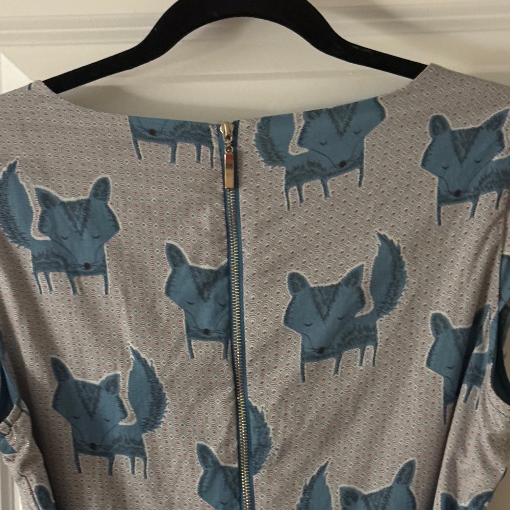 Blue Patterned fox dress - Picture 5 of 10